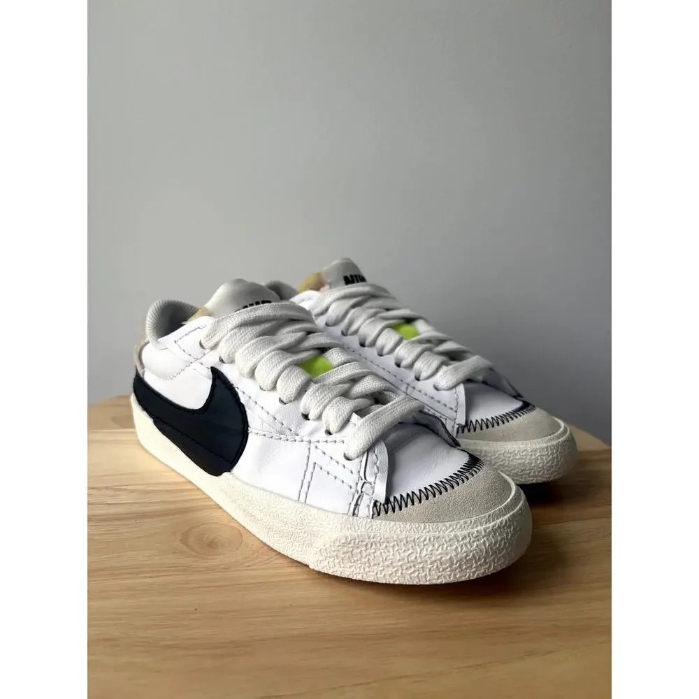 Nike Blazer Low '77 Jumbo White Black Sail Sneakers DQ1470-101 Women's Size 6